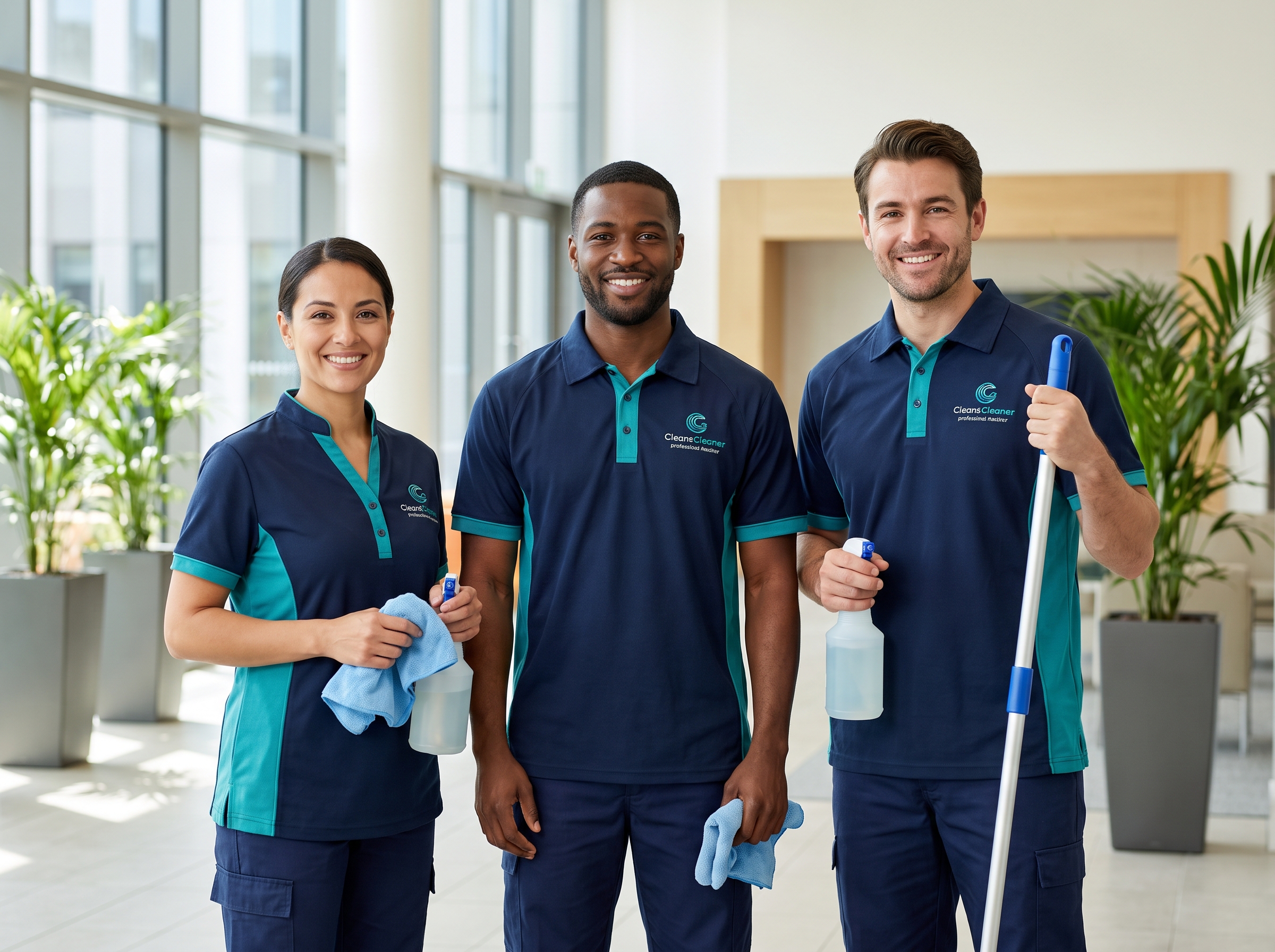 Equipo CleaningService sonriendo